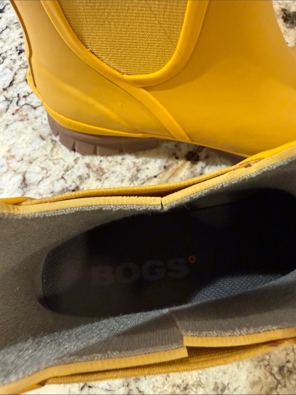 Bogs Yellow Chelsea-Style Women’s Waterproof Rain Boots - Picture 2 of 4